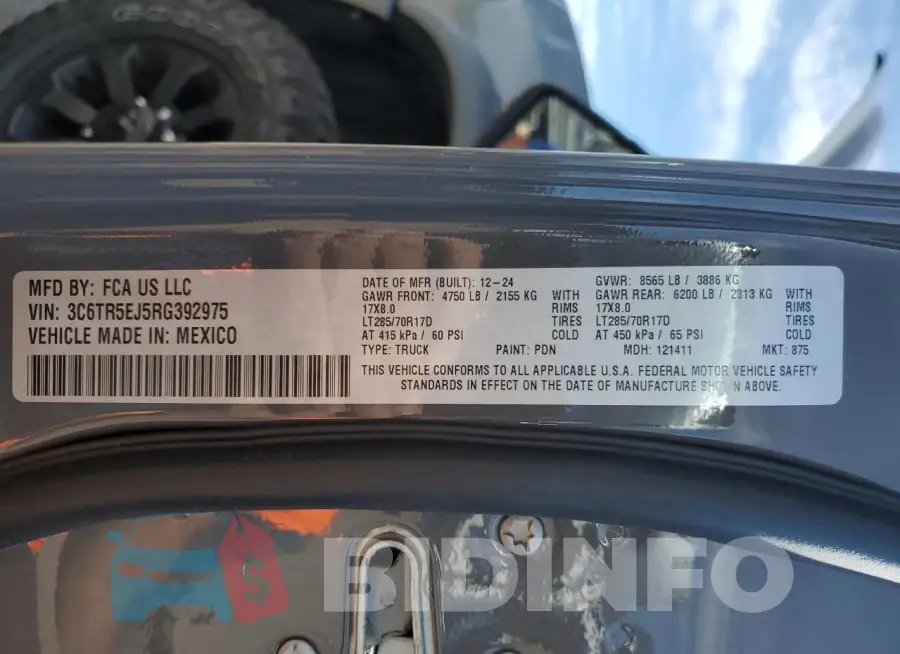 3C6TR5EJ5RG392975 Photo# 12