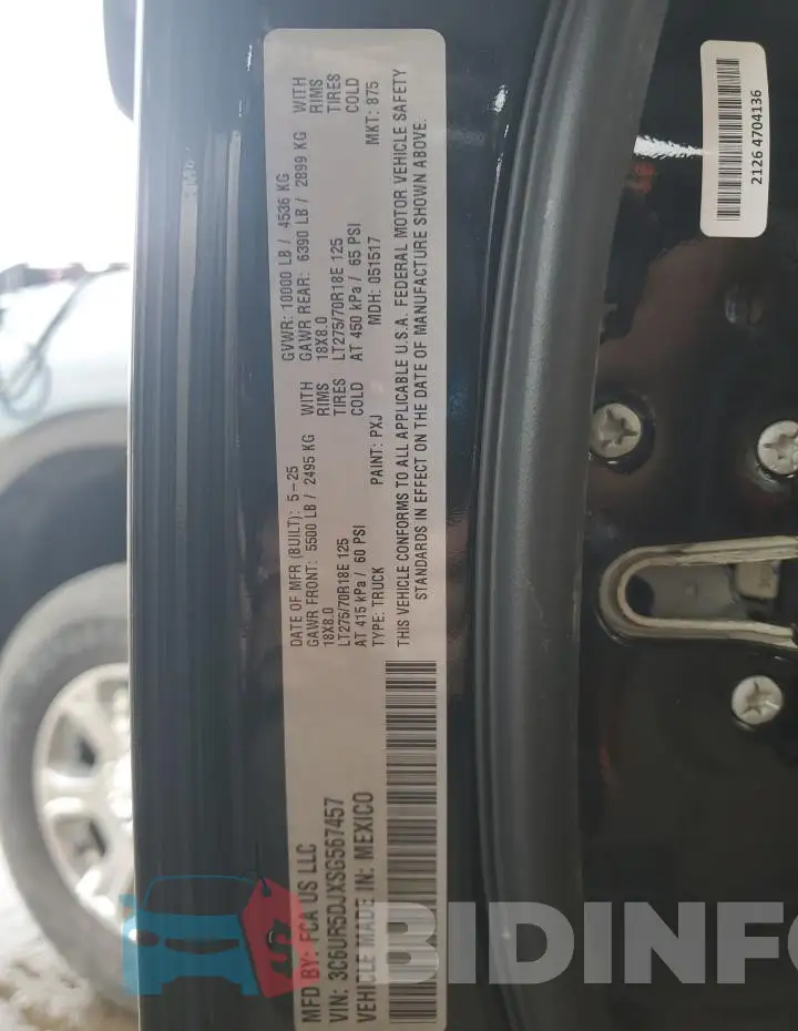 3C6UR5DJXSG567457 Photo# 12