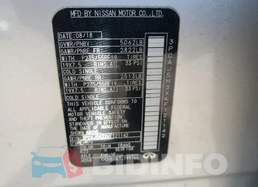 3PCAJ5M3XKF121142 Photo# 13