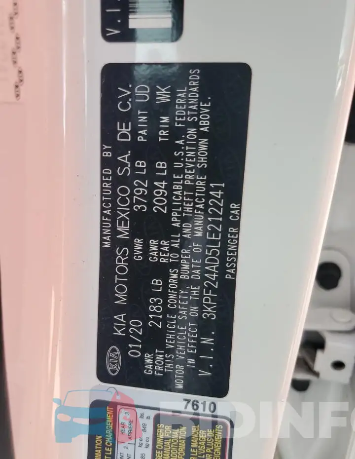 3KPF24AD5LE212241 Photo# 12