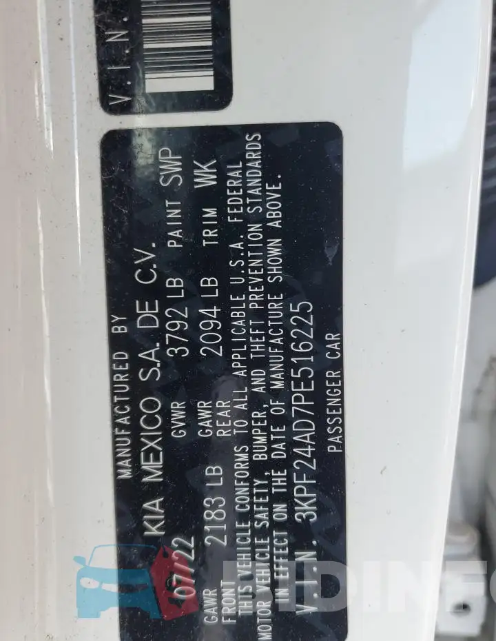 3KPF24AD7PE516225 Photo# 13