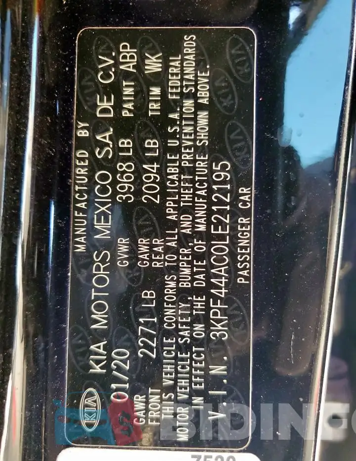 3KPF44AC0LE212195 Photo# 13