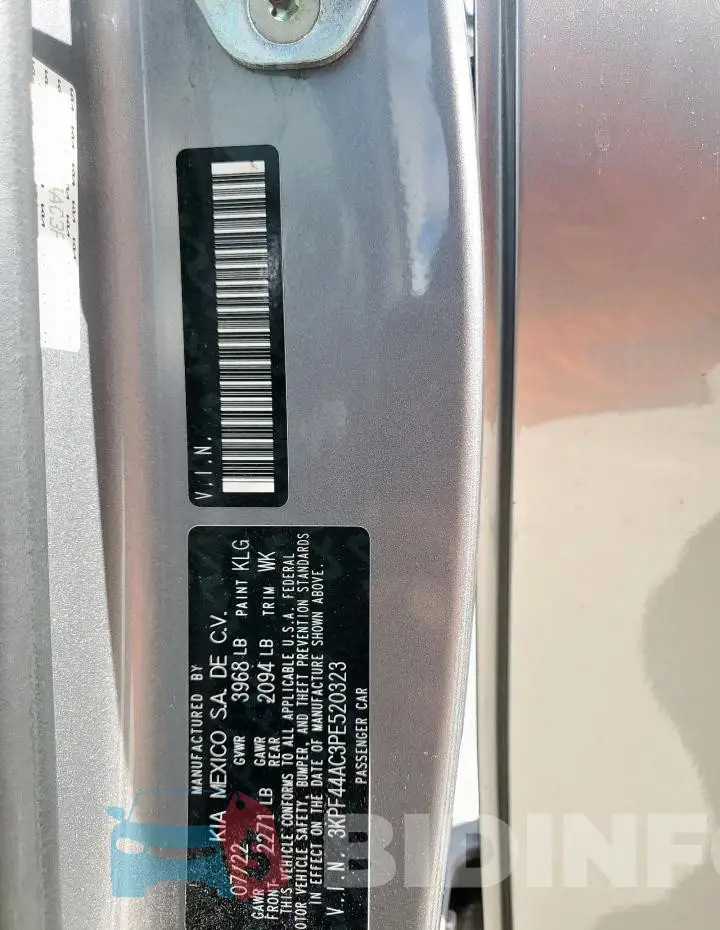 3KPF44AC3PE520323 Photo# 13