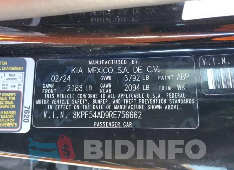 3KPF54AD9RE756662 Photo# 12