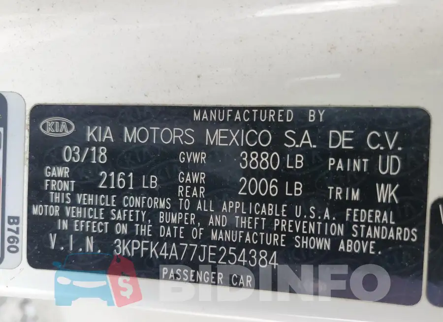3KPFK4A77JE254384 Photo# 12