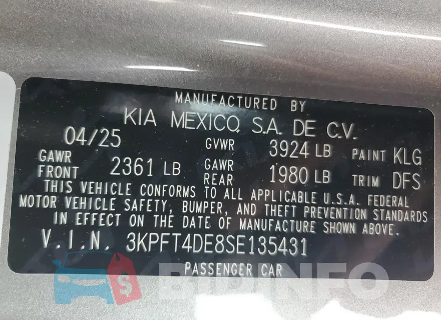 3KPFT4DE8SE135431 Photo# 13