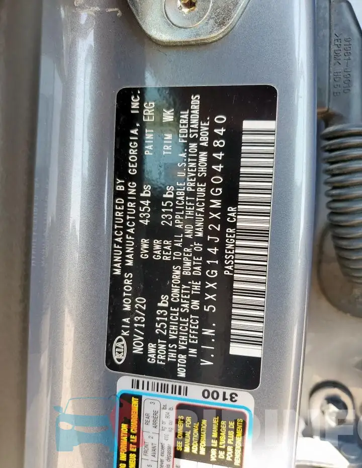 5XXG14J2XMG044840 Photo# 12