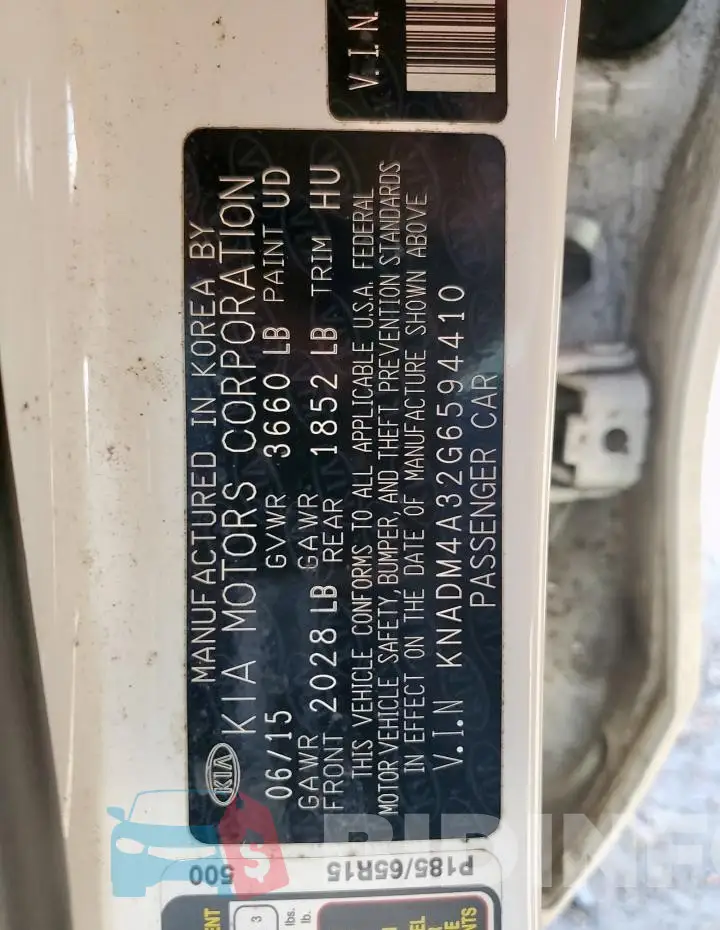 KNADM4A32G6594410 Photo# 12