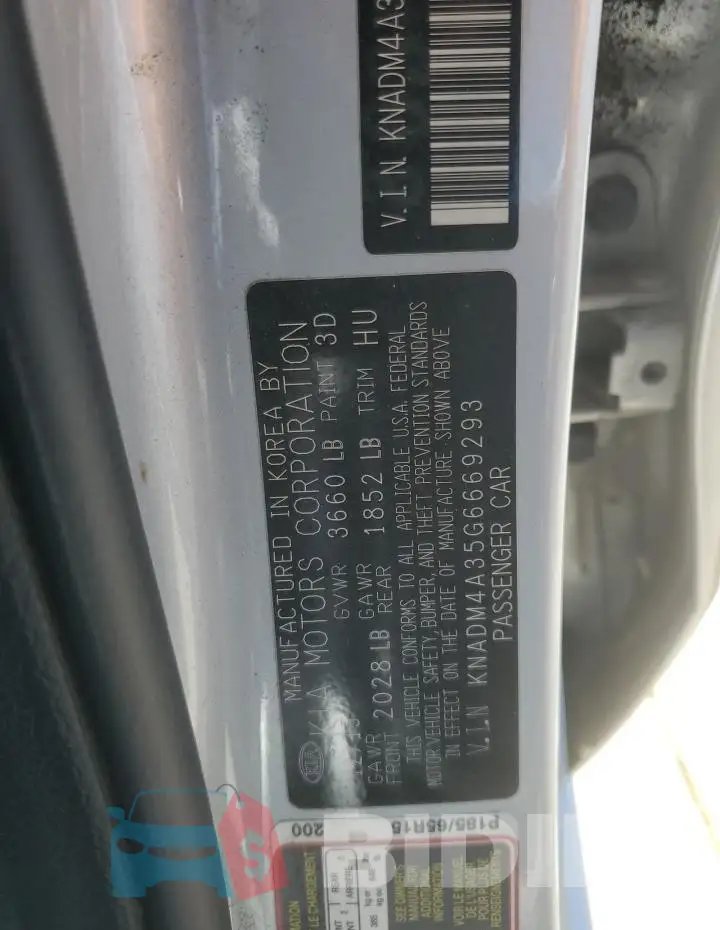 KNADM4A35G6669293 Photo# 12