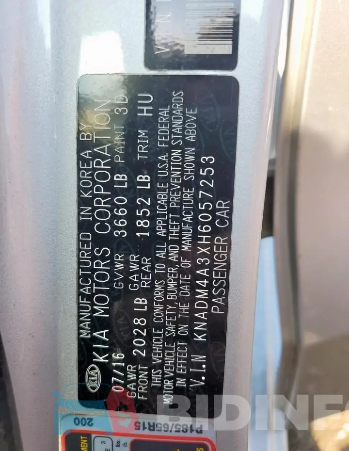 KNADM4A3XH6057253 Photo# 13