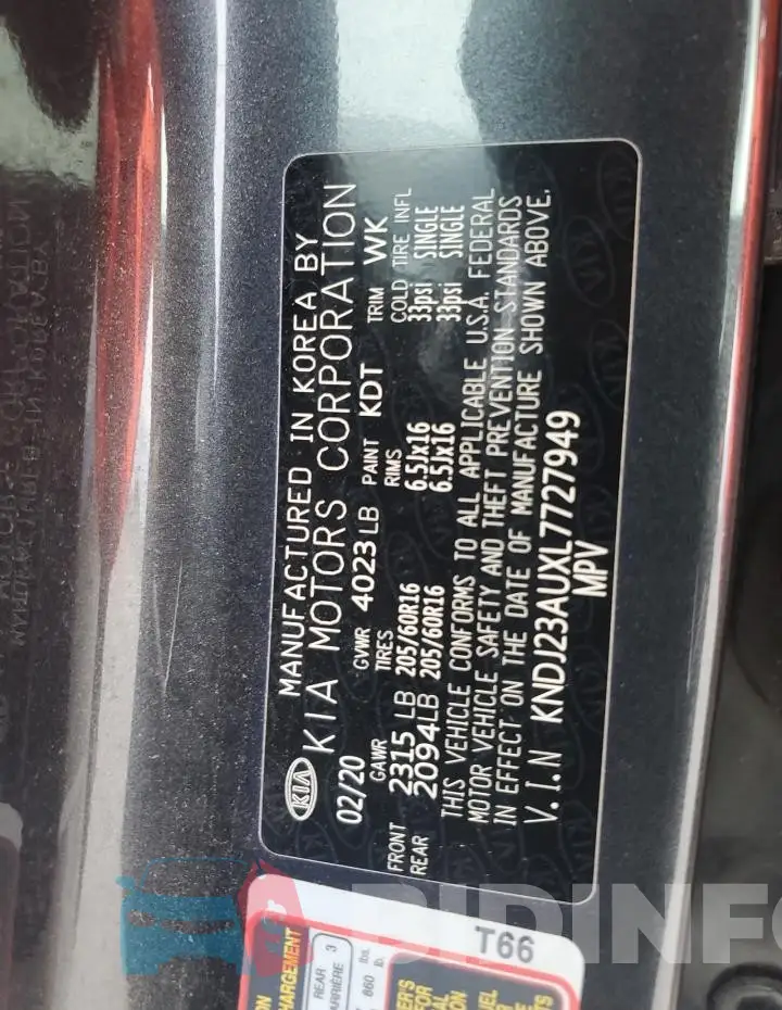 KNDJ23AUXL7727949 Photo# 12