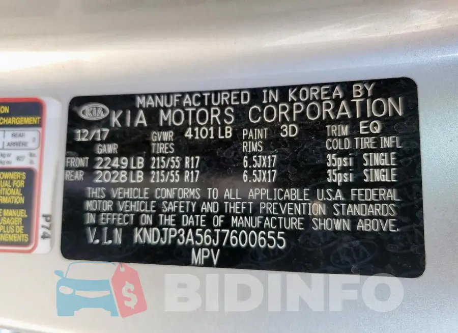 KNDJP3A56J7600655 Photo# 12