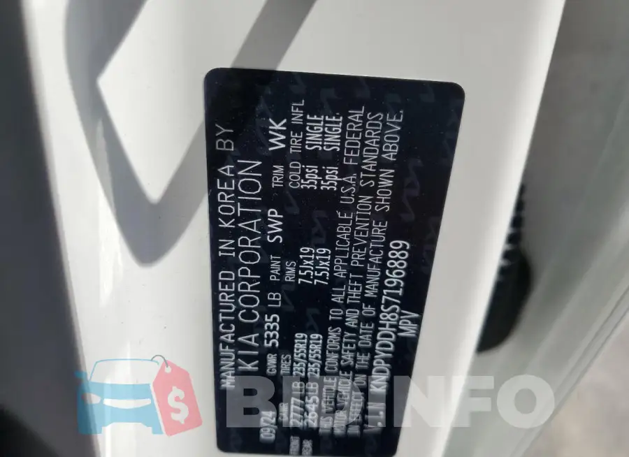 KNDPYDDH8S7196889 Photo# 14