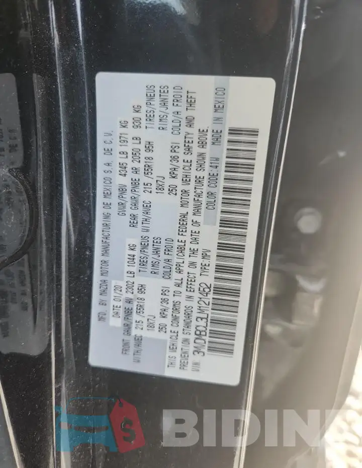 3MVDMBCL3LM121452 Photo# 12