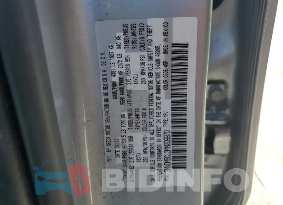 3MVDMBCL3MM209970 Photo# 13
