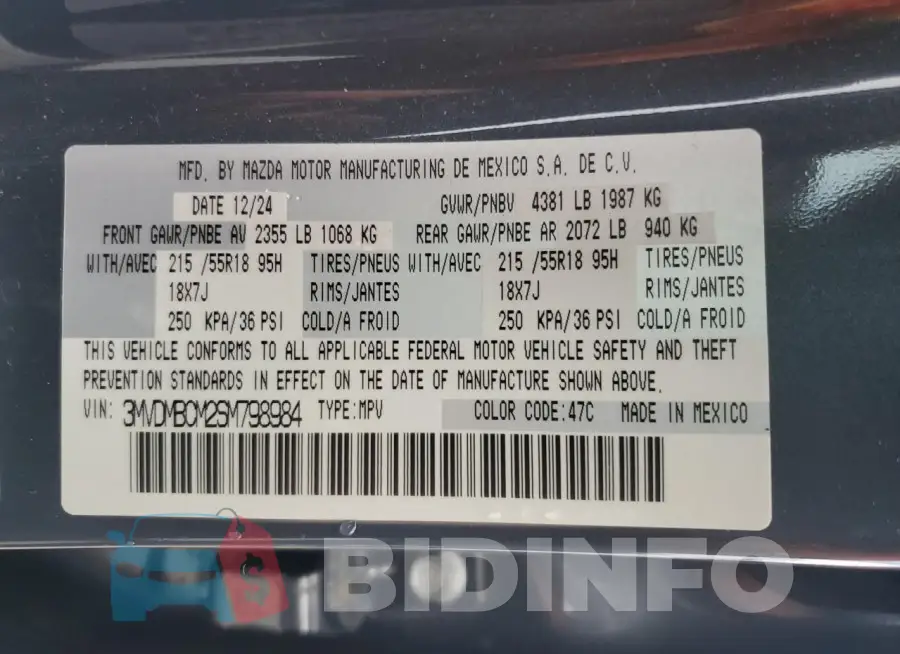 3MVDMBCM2SM798984 Photo# 13