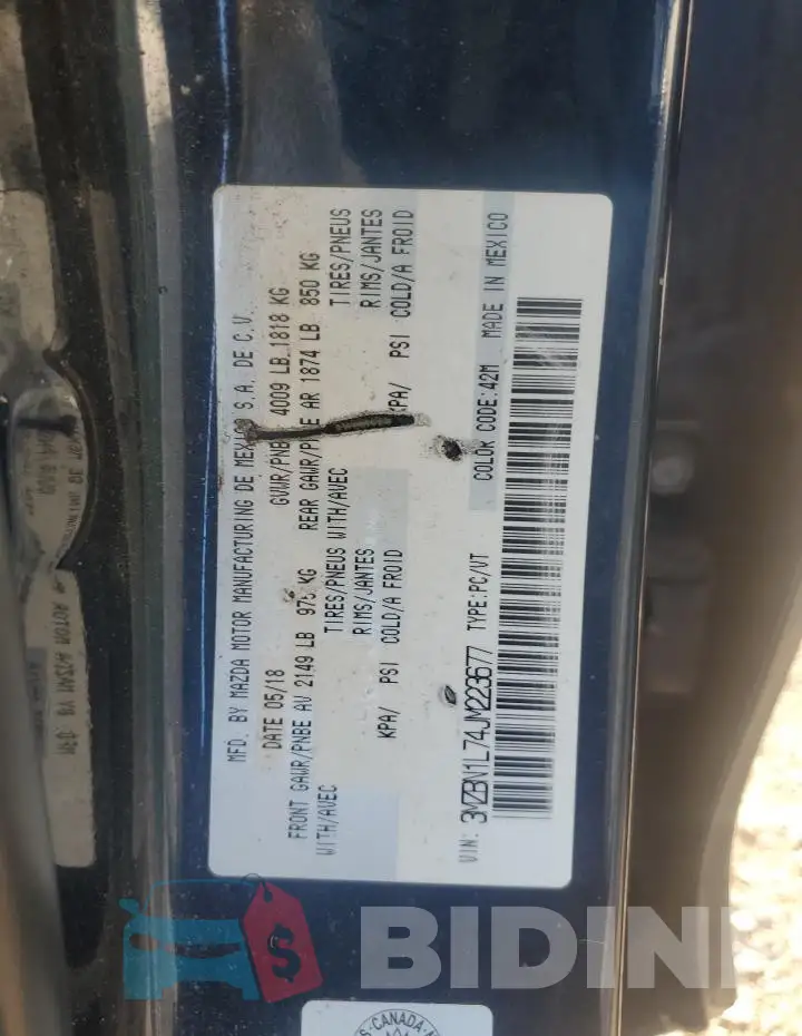 3MZBN1L74JM223677 Photo# 12