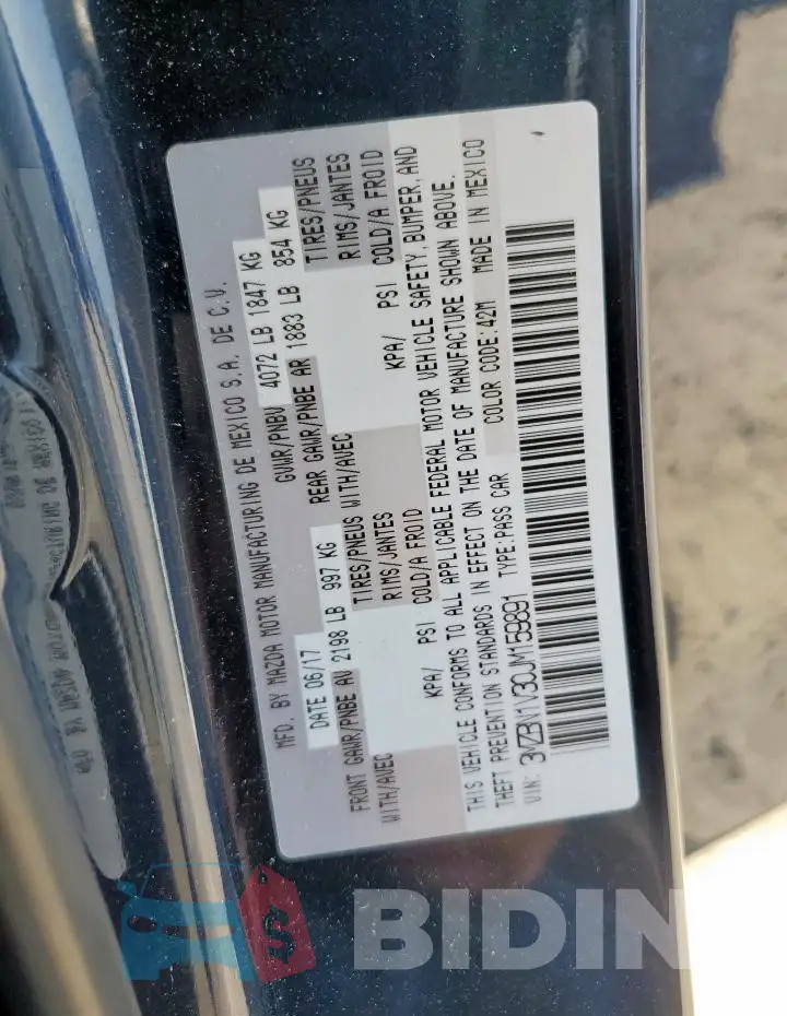 3MZBN1V30JM159891 Photo# 12