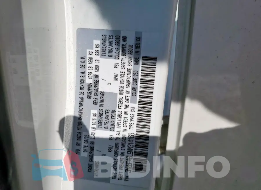 3MZBPABL9NM314166 Photo# 12