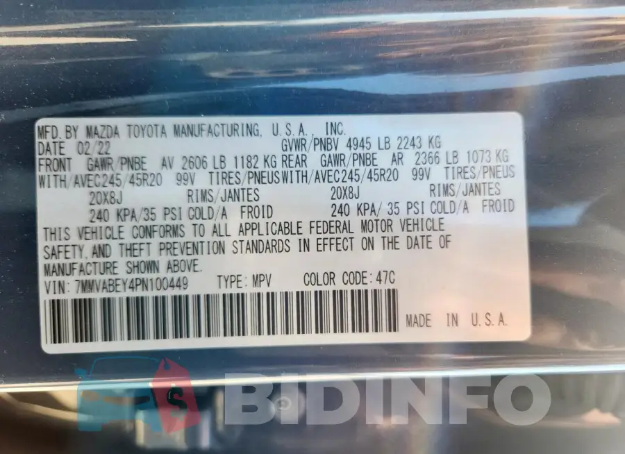 7MMVABEY4PN100449 Photo# 14