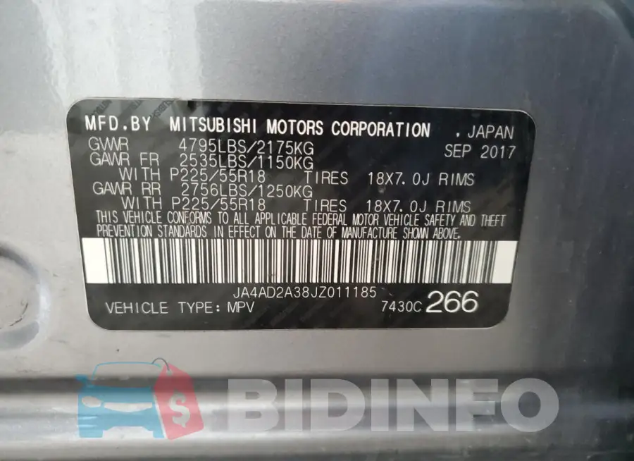 JA4AD2A38JZ011185 Photo# 13