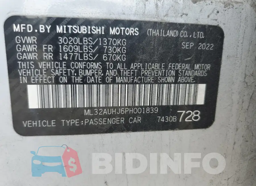 ML32AUHJ6PH001839 Photo# 12