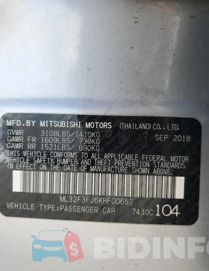 ML32F3FJ6KHF00652 Photo# 12