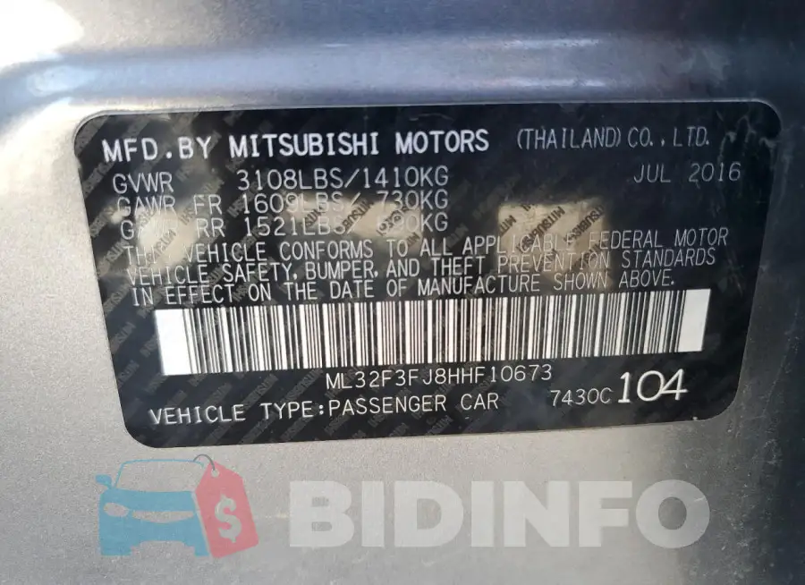 ML32F3FJ8HHF10673 Photo# 12