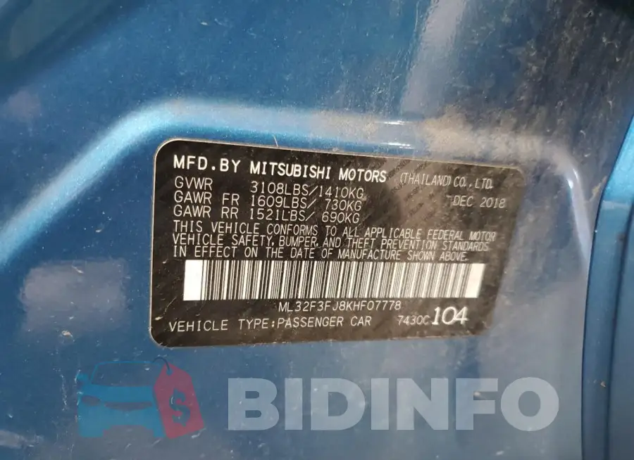 ML32F3FJ8KHF07778 Photo# 12