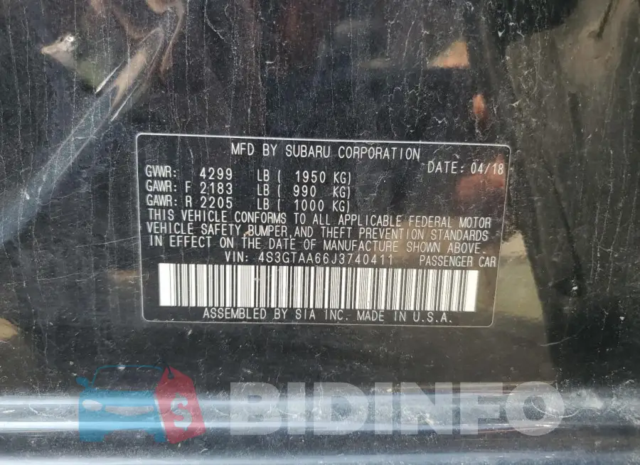 4S3GTAA66J3740411 Photo# 12