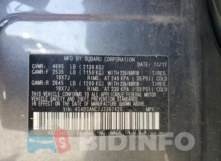 4S4BSANC7J3267420 Photo# 14