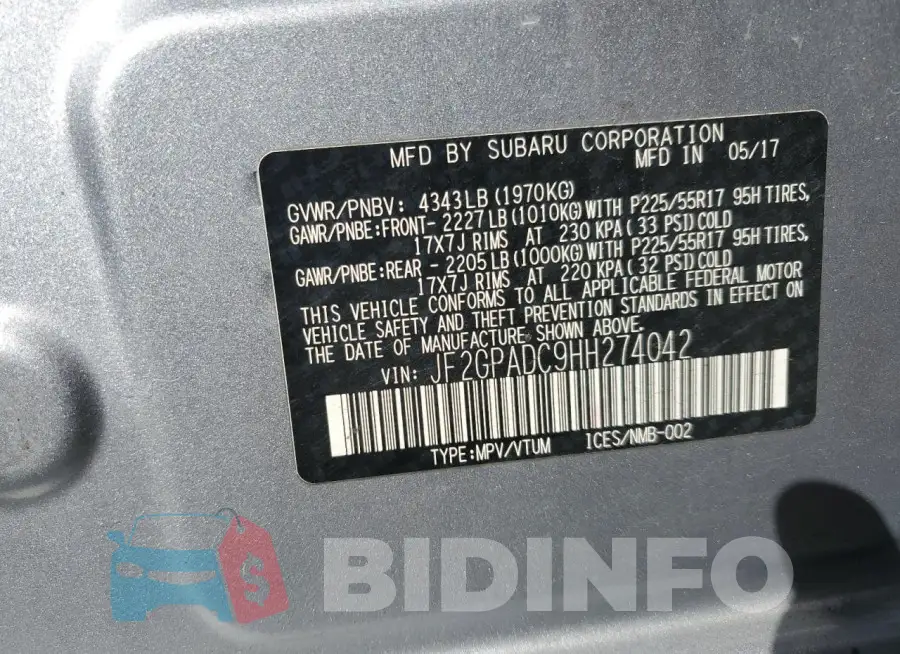 JF2GPADC9HH274042 Photo# 12