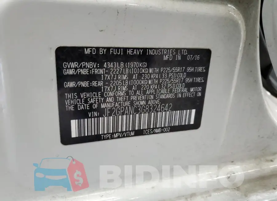 JF2GPANC3G8324642 Photo# 14