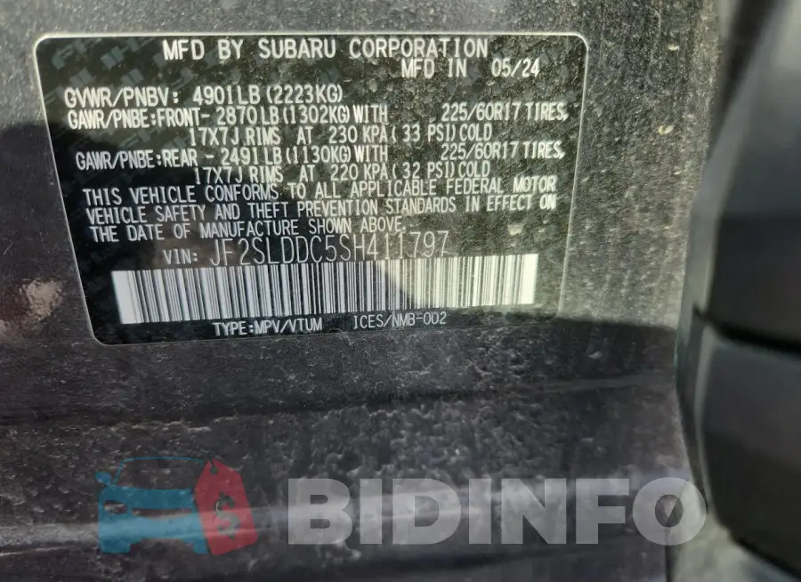 JF2SLDDC5SH411797 Photo# 12