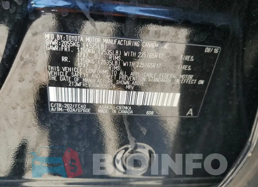 2T3WFREV3GW309128 Photo# 13