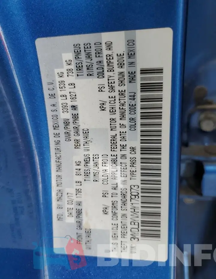 3MYDLBYVXHY179073 Photo# 13