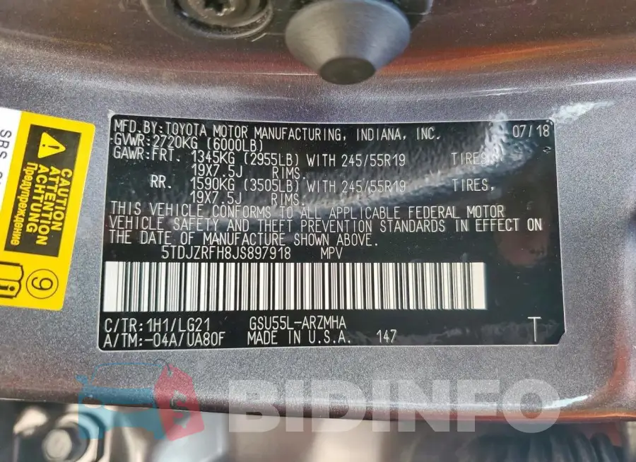 5TDJZRFH8JS897918 Photo# 13