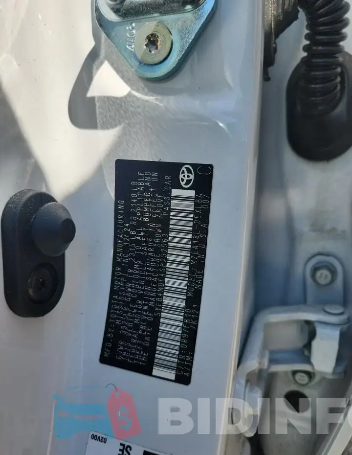 5YFB4MDE4SP252563 Photo# 12