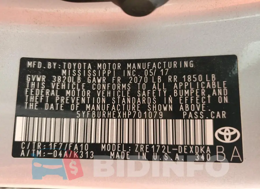 5YFBURHEXHP701079 Photo# 12