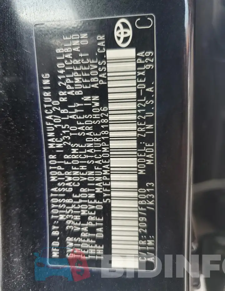 5YFEPMAE0MP181826 Photo# 12