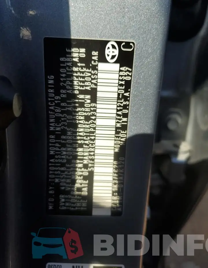 5YFS4RCE4LP024319 Photo# 12