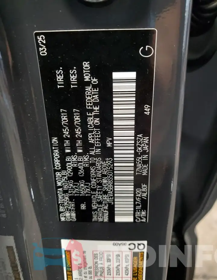 JTEVA5BR8S5015293 Photo# 13