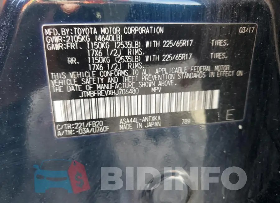 JTMBFREVXHJ706480 Photo# 13