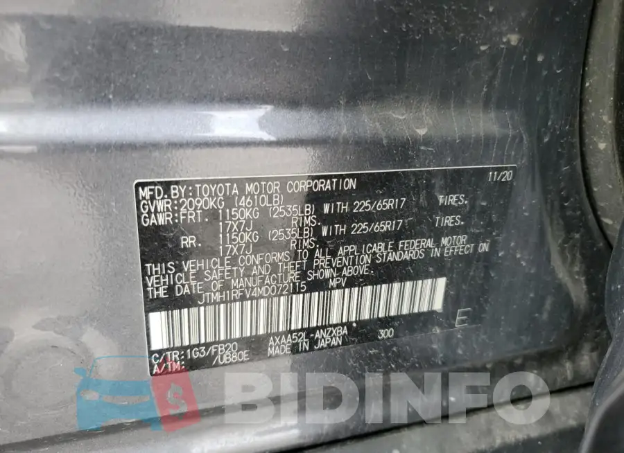 JTMH1RFV4MD072115 Photo# 14