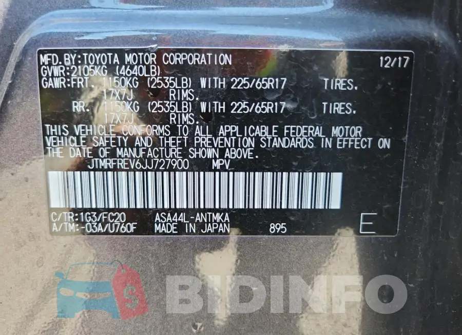 JTMRFREV6JJ727900 Photo# 14