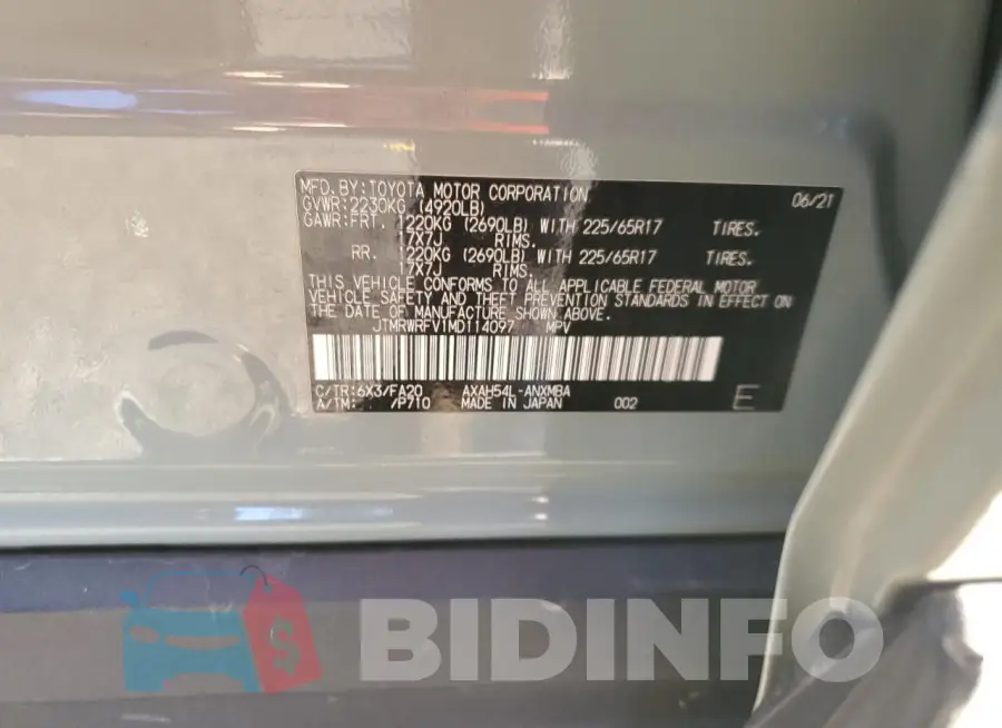 JTMRWRFV1MD114097 Photo# 13