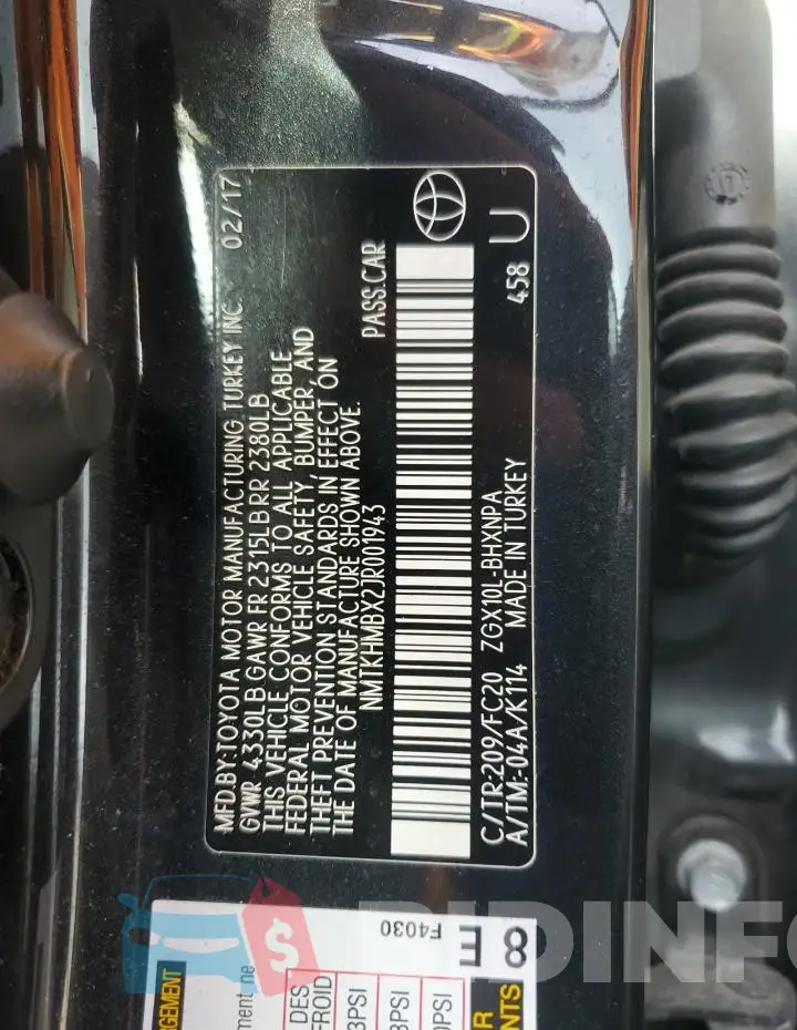 NMTKHMBX2JR001943 Photo# 13