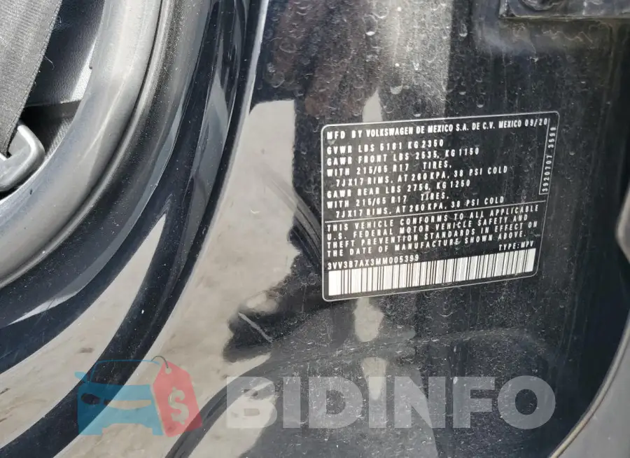 3VV3B7AX3MM005399 Photo# 12