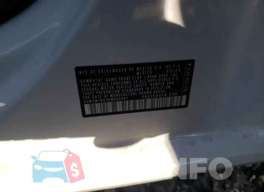 3VW7M7BU3RM089601 Photo# 12