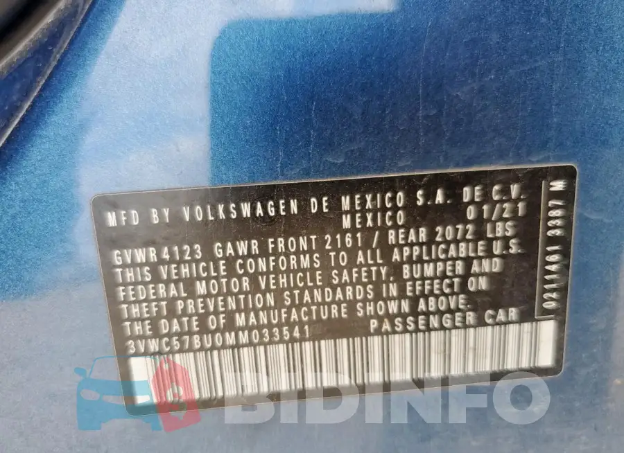 3VWC57BU0MM033541 Photo# 12